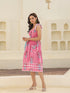Floral Printed Pure Cotton A-Line Midi Dress
